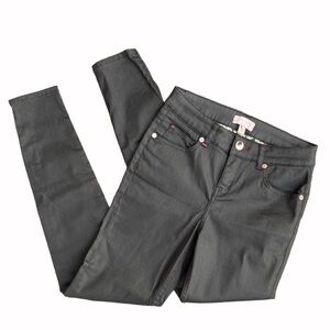 Ted Baker London Leather Effect Denim High Waisted Skinny Jeans 26